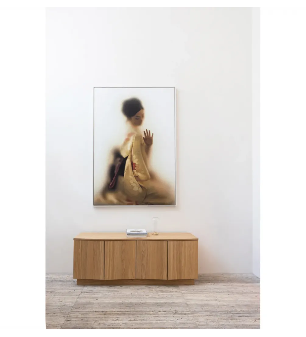 Stolik pod TV ZUMA 133 cm drewno dębu naturalna