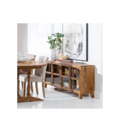 Stolik TV Iron Craft 160 cm drewno mango brąz