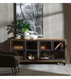 Stolik TV KORTADO 160 cm drewno mango