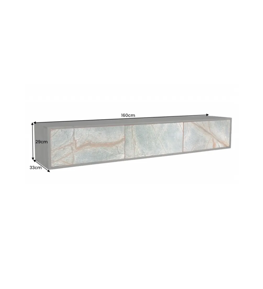 Stolik wiszący pod TV MONTANAS 160 cm drewno akacja
