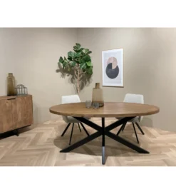 Stół owalny ROCKY 240 cm drewno mango