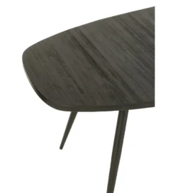Stół owalny ZAMBIA 200 cm drewno teak czarny