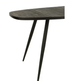 Stół owalny ZAMBIA 200 cm drewno teak czarny