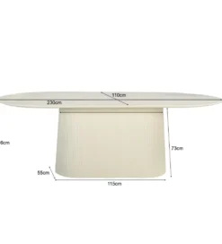 Stół PATO 230 cm drewno mango biała