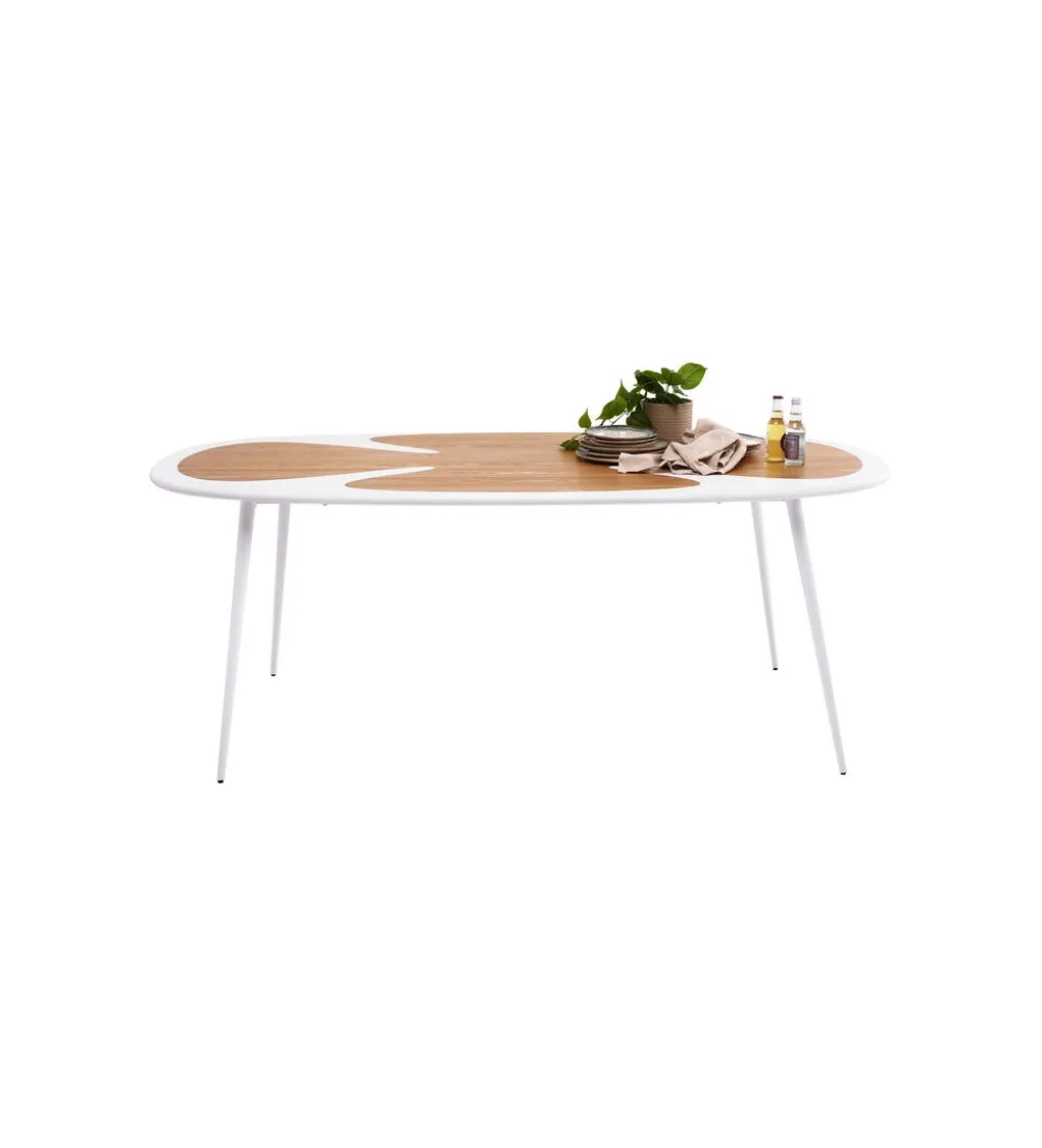 Stół PETAL 200 x 100 cm naturalny biały