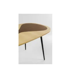 Stół PETAL 150 x 90 cm naturalny czarny