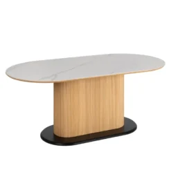 Stół QUFEK 180 cm naturalny blat ceramika