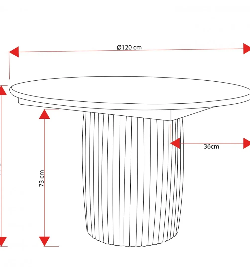 Stół RACTA 120 cm drewno mango brązowy