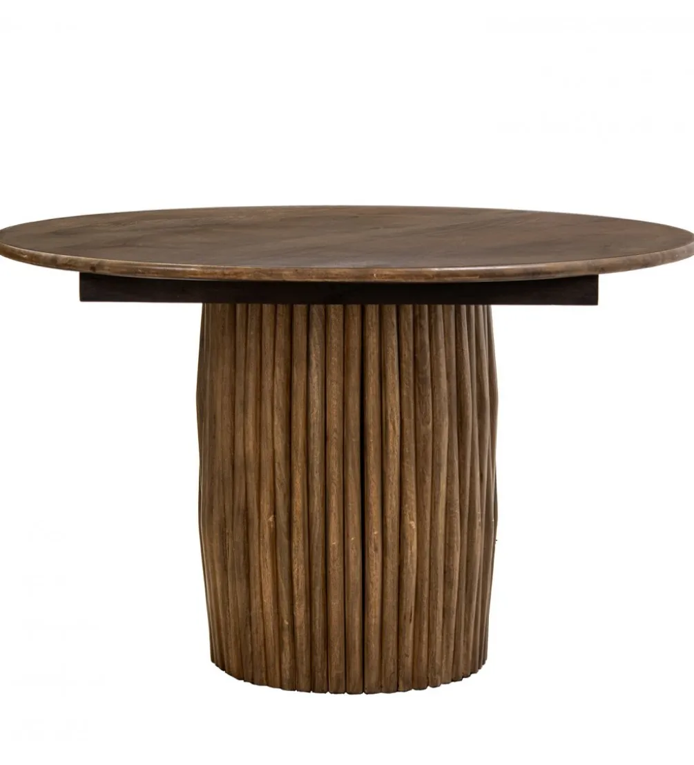 Stół RACTA 120 cm drewno mango brązowy