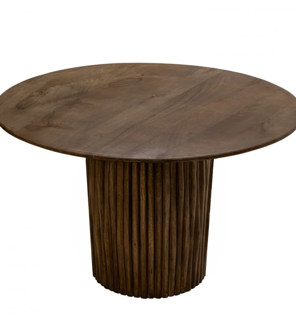 Stół RACTA 120 cm drewno mango brązowy