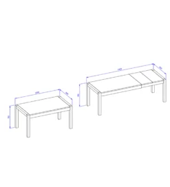 Stół Rozkładany AKTIV 160 cm - 240 cm w optyce dąb Taurus