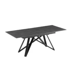 Stół rozkładany ATLAS 160 do 200 cm ceramika w optyce marmuru grafit