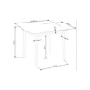 Stół rozkładany BARRET 90 cm - 190 cm biały