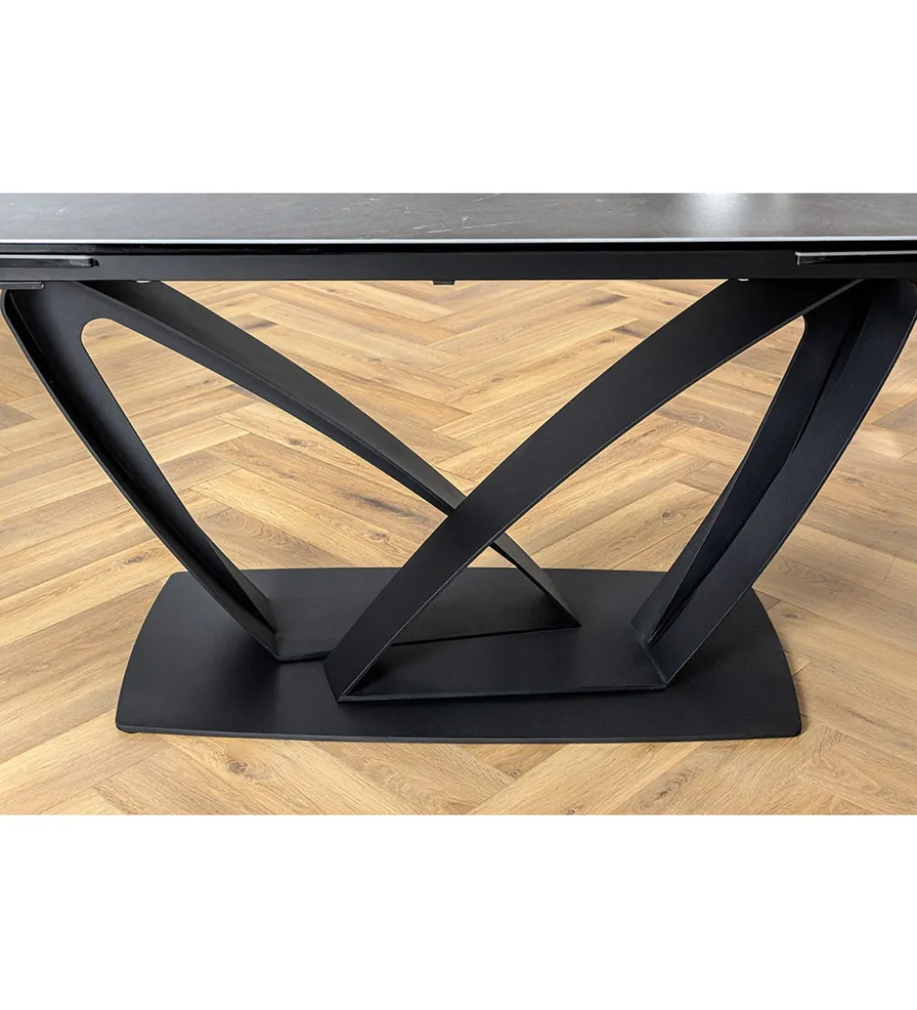 Stół rozkładany BLACKLIGHT 180 cm - 260 cm ceramika w optyce grafitowego marmuru