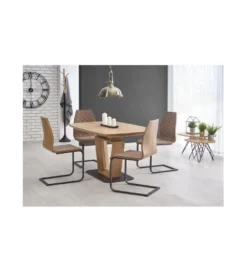 Stół rozkładany BLACKY 160 cm - 220 cm w kolorze dąb złoty