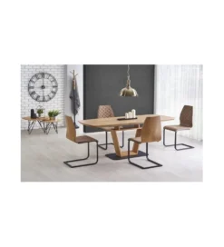 Stół rozkładany BLACKY 160 cm - 220 cm w kolorze dąb złoty