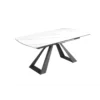 Stół rozkładany CONCORD 180 do 230 cm ceramika w optyce białego marmuru