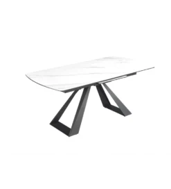 Stół rozkładany CONCORD 180 do 230 cm ceramika w optyce białego marmuru