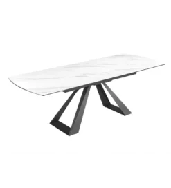 Stół rozkładany CONCORD 180 do 230 cm ceramika w optyce białego marmuru