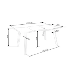 Stół rozkładany DICKSON 150 cm - 210 cm w optyce dąb naturalny