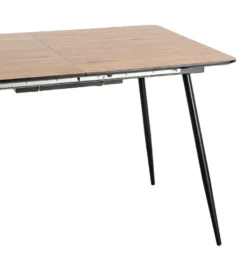 Stół rozkładany ESTANDNO od 120 do 160 cm naturalny czarny