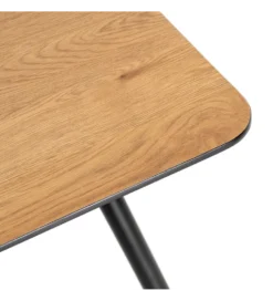Stół rozkładany ESTANDNO od 120 do 160 cm naturalny czarny