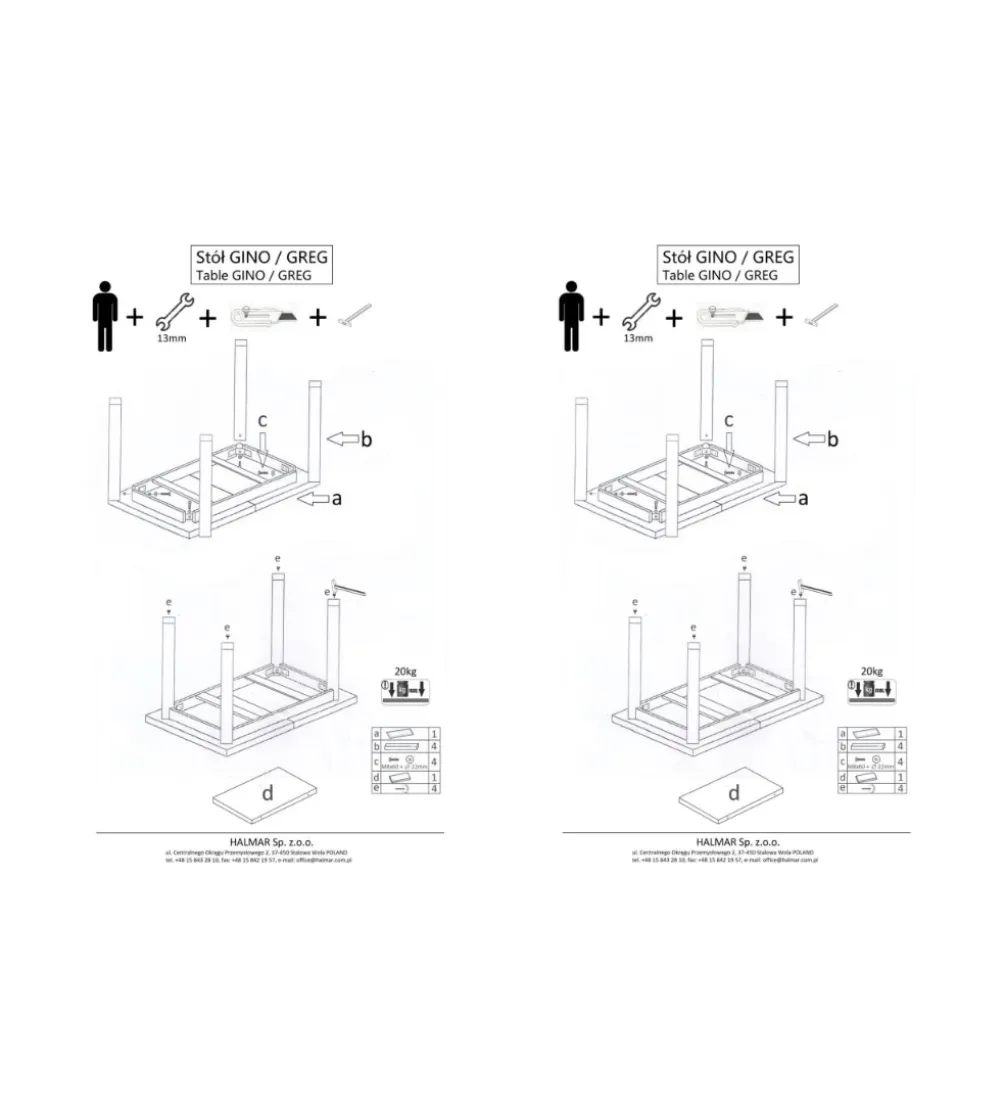 Stół rozkładany GINO 100 cm - 135 cm biały