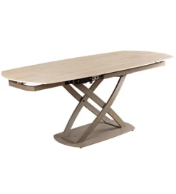 Stół rozkładany INCEPTION 130-190 cm ceramiczny blat z trawertynu beż