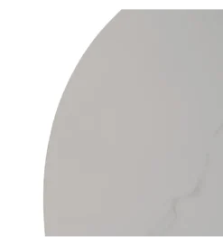 Stół rozkładany JAMEOX 120 cm czarny blat ceramika w optyce marmuru