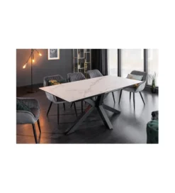 Stół rozkładany JUKON Eternity 180 cm - 225 cm ceramika optyka marmuru