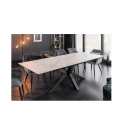 Stół rozkładany JUKON Eternity 180 cm - 225 cm ceramika optyka marmuru