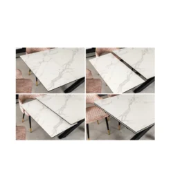 Stół rozkładany MONTREAL Marvelous 180 Cm - 220 Cm - 260 cm Ceramika W Optyce białego Marmuru