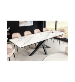 Stół rozkładany MONTREAL Marvelous 180 Cm - 220 Cm - 260 cm Ceramika W Optyce białego Marmuru