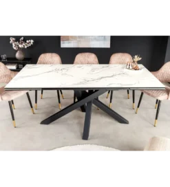 Stół rozkładany MONTREAL Marvelous 180 Cm - 220 Cm - 260 cm Ceramika W Optyce białego Marmuru