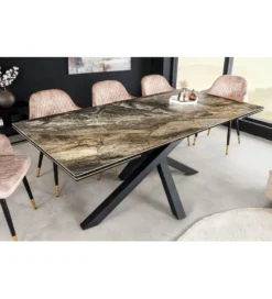 Stół Rozkładany MONTREAL Marvelous 180 Cm - 220 Cm - 260 Cm Ceramika W Optyce Marmuru