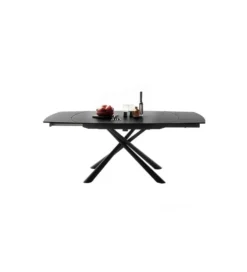 Stół Rozkładany NICOSIA 130 Cm - 190 Cm Ceramika antracyt
