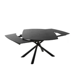 Stół Rozkładany NICOSIA 130 Cm - 190 Cm Ceramika antracyt