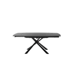 Stół Rozkładany NICOSIA 130 Cm - 190 Cm Ceramika antracyt