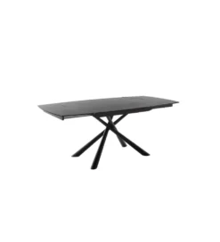 Stół Rozkładany NICOSIA 130 Cm - 190 Cm Ceramika antracyt