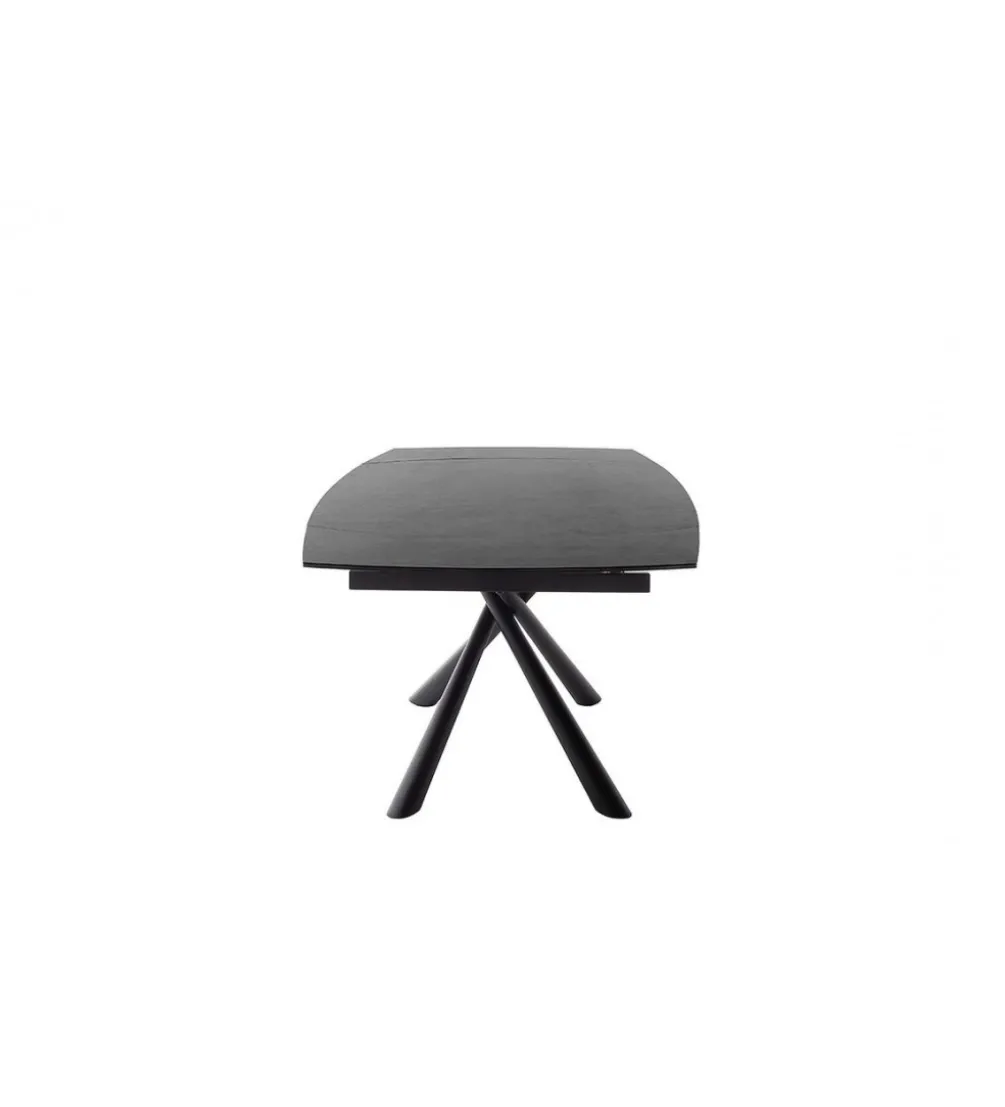 Stół Rozkładany NICOSIA 130 Cm - 190 Cm Ceramika antracyt