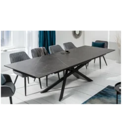 Stół rozkładany ONTARIO Euphoria 180 Cm - 220 Cm - 260 Cm Ceramika W Optyce grafitu