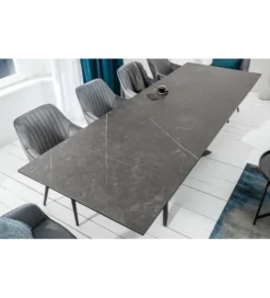 Stół rozkładany ONTARIO Euphoria 180 Cm - 220 Cm - 260 Cm Ceramika W Optyce grafitu