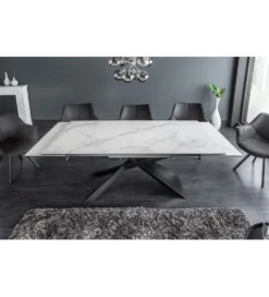 Stół rozkładany ONTARIO Euphoria 180 cm - 220 cm -  260 cm ceramika w optyce marmuru