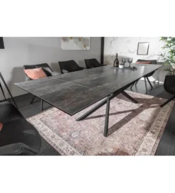 Stół Rozkładany ONTARIO Euphoria 180 Cm - 220 Cm - 260 Cm ceramika antracytowy Lava