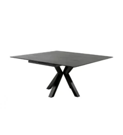 Stół rozkładany PALLINI 150 cm x 90 cm - 120 cm - 150 cm ceramika antracytowy