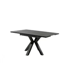 Stół rozkładany PALLINI 150 cm x 90 cm - 120 cm - 150 cm ceramika antracytowy