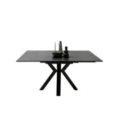Stół rozkładany PALLINI 150 cm x 90 cm - 120 cm - 150 cm ceramika antracytowy