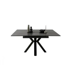 Stół rozkładany PALLINI 150 cm x 90 cm - 120 cm - 150 cm ceramika antracytowy