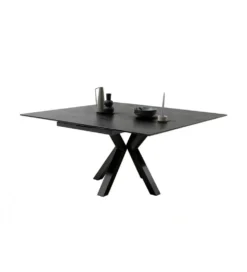 Stół rozkładany PALLINI 150 cm x 90 cm - 120 cm - 150 cm ceramika antracytowy