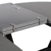 Stół rozkładany PATARASO 120 cm ceramika szara nogi czarne
